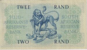 Alternative view of SOUTH AFRICA 2 Rand 1962 G.Rissik #376 B/190 737293 E/A  XF