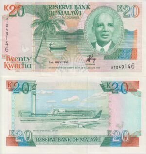 MALAWI 20 Kwacha 1993 P27 UNC