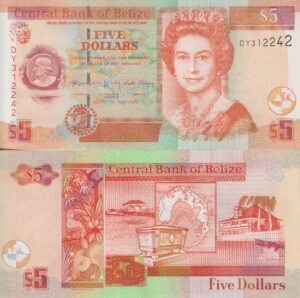 BELIZE 5 Dollars 2020 P-67h UNC