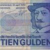 NETHERLANDS 10 Gulden 1968 P91  VF