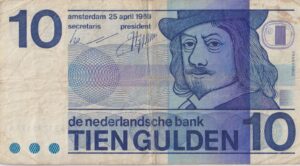 NETHERLANDS 10 Gulden 1968 P91  VF