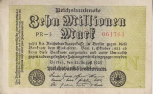 GERMANY 10 Million Mark (Reichsbanknote) 1923 P106 VF