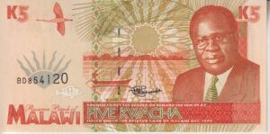 MALAWI 5 Kwacha 1995 P30 UNC