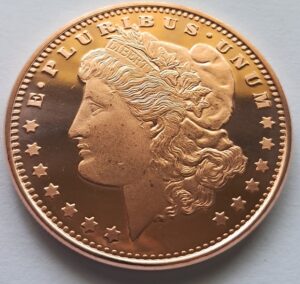 USA - MORGAN DOLLAR ROUND - 1 OZ COPPER - BEAUTIFUL!