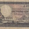 UNION OF SOUTH AFRICA - 1 Pound J.Postmus A/28 1938 E/A #96 VF