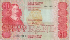 SOUTH AFRICA - 50 RAND Gerhard de Kock AB 1984 A/E 802 VF