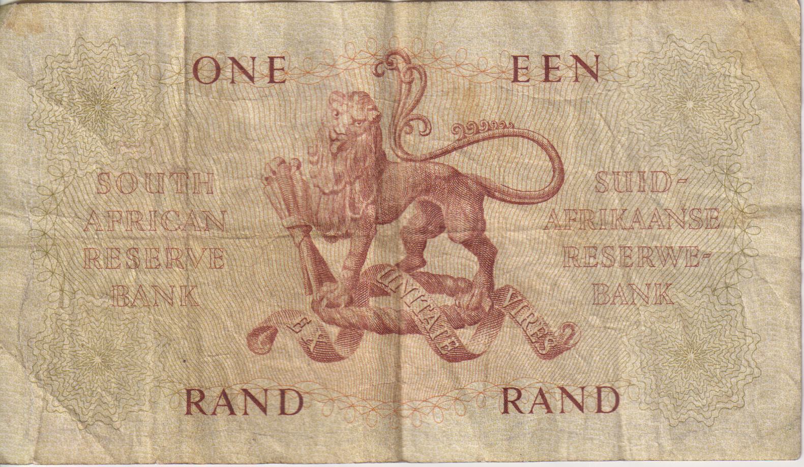 SOUTH AFRICA - 1 RAND G. Rissik A/109 1962 A/E 315 VF - Image 2