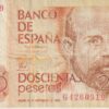 SPAIN 200 Pesetas 1980 P156 VF