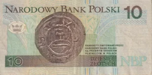 Alternative view of POLAND 10 Zloty 1994 P173 VF