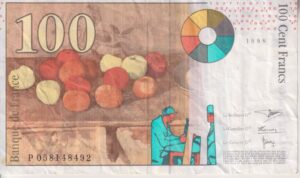 Alternative view of FRANCE 100 Francs - Cézanne 1998 P158  VF