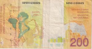 Alternative view of BELGIUM 200 Francs 1994 P148 VF