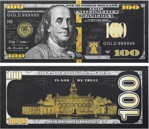 USA DOLLAR GOLD FOIL BANKNOTE 100 DOLLAR - BEAUTIFUL GIFT