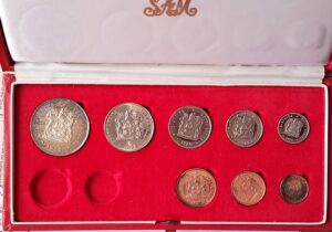 Alternative view of SOUTH AFRICA 1973 Short Proof Set in long box