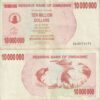 Zimbabwe 10 Million Dollars Bearer Cheque,2008 P-55 VF
