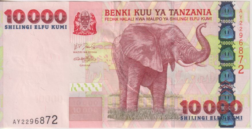 TANZANIA 10000 shillings 2003 P39 VF