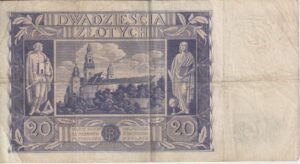 Alternative view of POLAND 20 Zlotys 1936 P77  VF