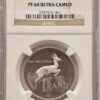 SOUTH AFRICA - 1982 ONE Rand NGC SLABBED PF64 ULTRA CAMEO