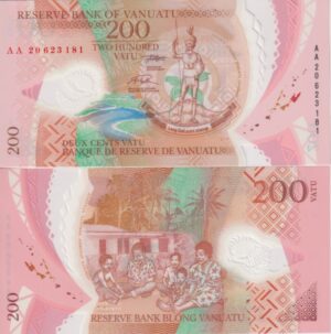 Vanuatu 200 Vatu 2020 P-12b UNC Polymer
