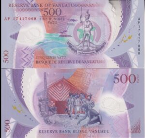 Vanuatu 500 Vatu 2017 P-18a.2  UNC Polymer