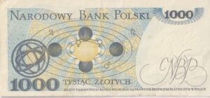 Alternative view of POLAND 1000 Zlotych 1982 P147 XF