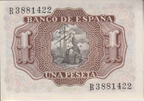 SPAIN 1 Peseta 1953 P144 XF - Image 2