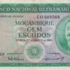 Mozambique 100 Escudos 1961 P119 VF (WITHOUT OVERPRINT)