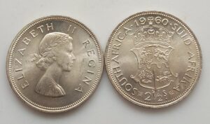 UNION OF SOUTH AFRICA - 1960 2.5 Shillings S311 UNC Silver0.500. Copper0.500