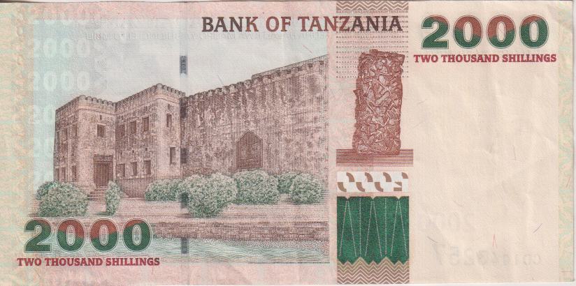 TANZANIA 2000 shillings 2003 P37a VF - Image 2