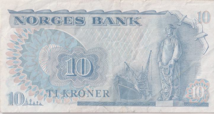 NORWAY 10 Kronor 1978 P36c VF - Image 2