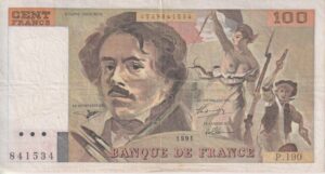 FRANCE 100 Francs -Delacroix 1991 P154  VF