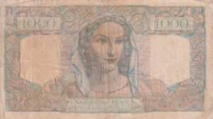 Alternative view of FRANCE 1000 Francs - 1946 P130  F