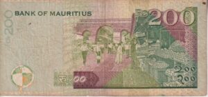 Alternative view of MAURITIUS 200 Rupees Banknote 2007 P52 VF