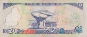 Alternative view of Mauritius 20 Rupees 1985 P36 VF
