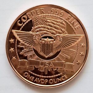 USA - One Oz ROUND - 1 Oz Copper - ALIENS - BEAUTIFUL!