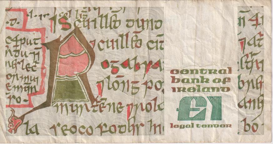 IRELAND £1 One Pound 1988-89 P70d VF - Image 2