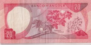 Alternative view of ANGOLA 20 Escudos 1972 P99 VF