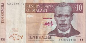 MALAWI 10 Kwacha 1997 P37 VF