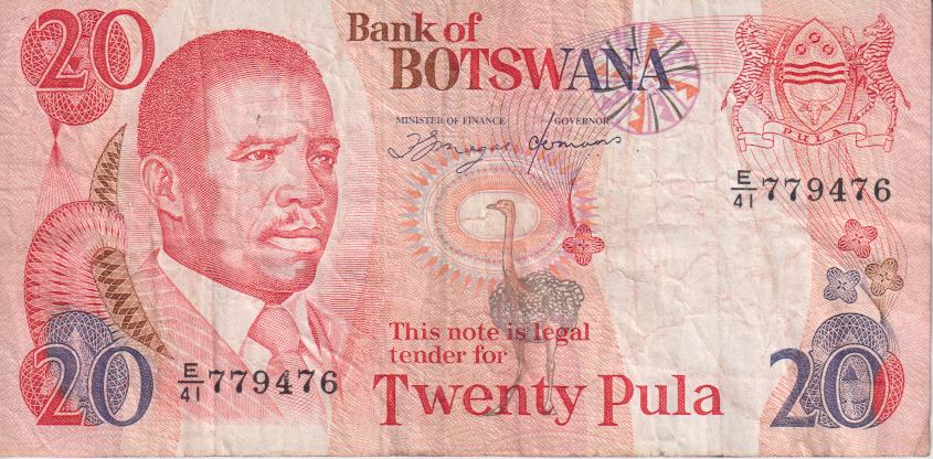 BOTSWANA 20 Pula 1992 P13a F
