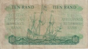 Alternative view of SOUTH AFRICA 10 Rand 1962 G.Rissik #499 C/47 670061 E/A  F