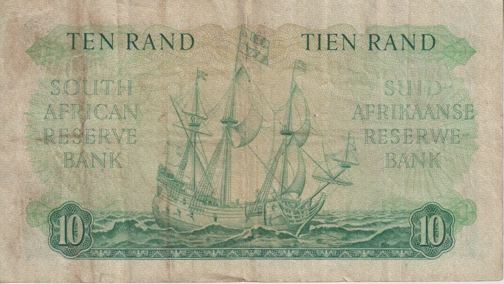 SOUTH AFRICA 10 Rand 1962 G.Rissik #499 C/47 670061 E/A F - Image 2