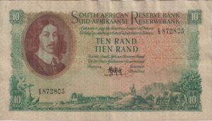 SOUTH AFRICA 10 Rand 1961 M.H.De Kock #495 C/5 872803 E/A  VF