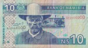 NAMIBIA 10 Dollars 2001 P4 VF