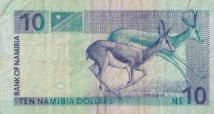 Alternative view of NAMIBIA 10 Dollars 2001 P4 VF