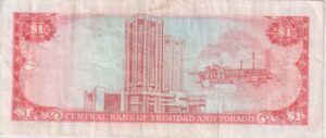 Alternative view of Trinidad and Tobago 1 Dollar 1985 P36c  VF