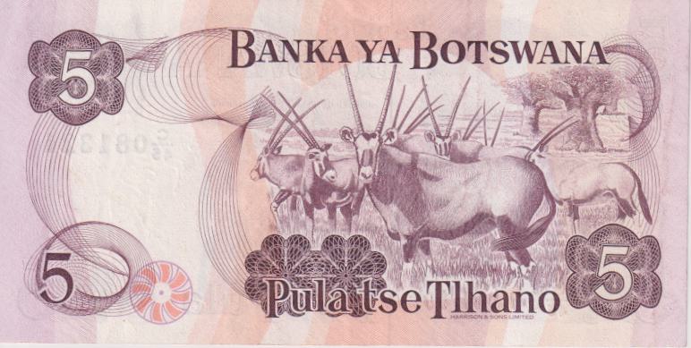 BOTSWANA 5 Pula 1992 P11a XF - Image 2