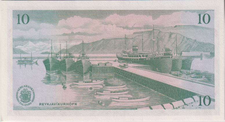 ICELAND 10 Krónur 1961 (1961-1969) P42 UNC - Image 2