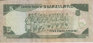 Alternative view of SWAZILAND 5 Emalangeni 1987 P14 VF