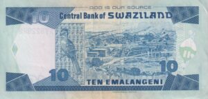 Alternative view of SWAZILAND 10 Emalangeni 2004 P29b VF