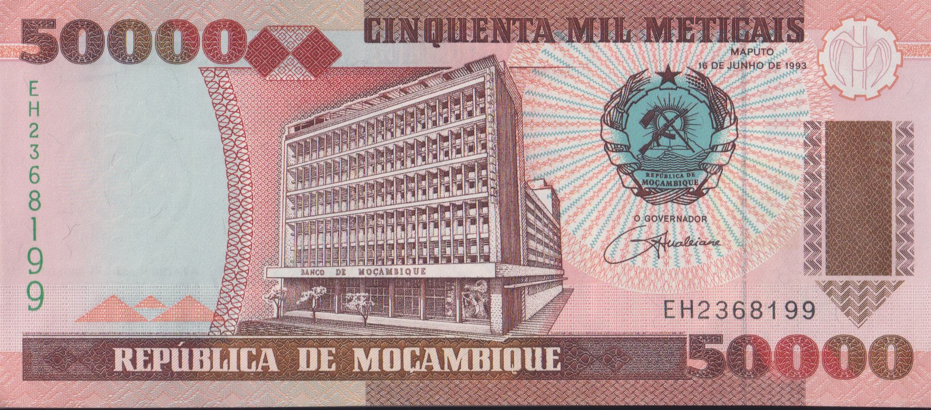 Mozambique 50000 Meticais 1993 P 138 a-UNC