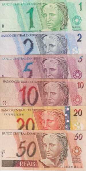 BRAZIL 1-50 Real 2003 P251,249,244,245,250,246 VF
